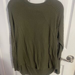 american eagle waffle knit long sleeve
